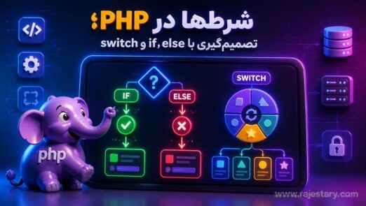شرطها در PHP؛ تصمیمگیری با if، else و switch
