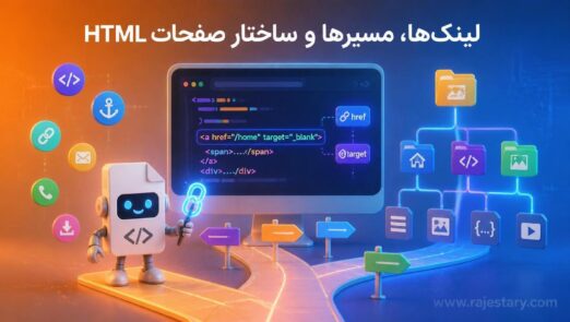 لینک‌ها، مسیرها و ساختار صفحات HTML
